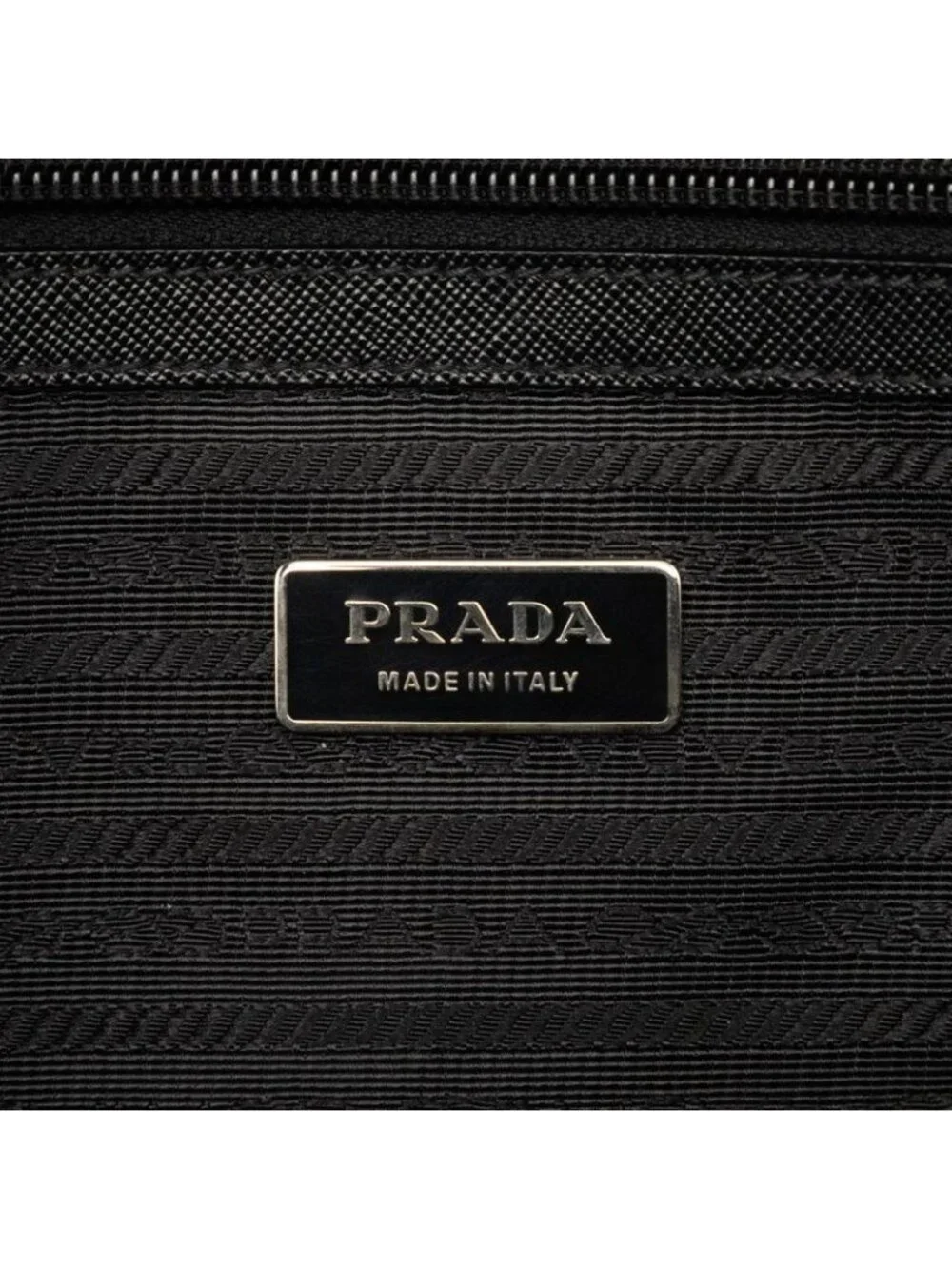 Prada Business Briefcase Black Nylon Leather